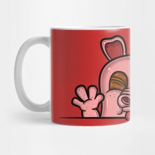 Pig Cartoon With Taunt Face Expression Mug